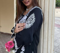 Super Soft Magic Hand Work Modal Cotton Kurta - Chikankari official