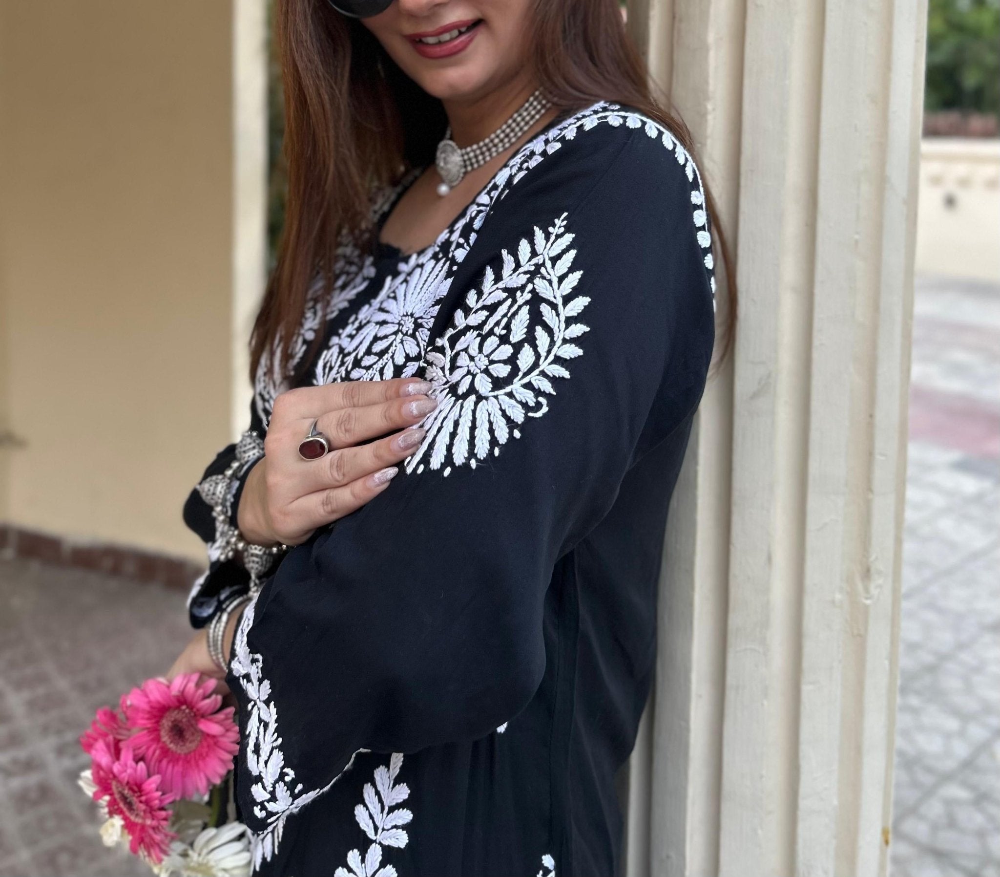 Super Soft Magic Hand Work Modal Cotton Kurta - Chikankari official
