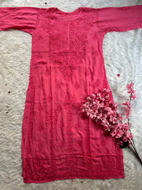 Super soft modal kurtis in beautiful colours - Chikankari official