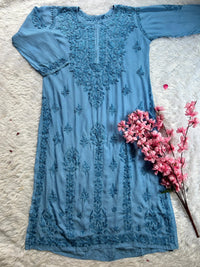 Super soft modal kurtis in beautiful colours - Chikankari official