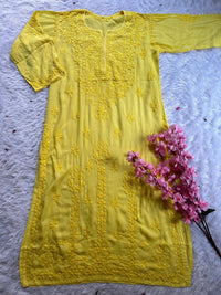 Super soft modal kurtis in beautiful colours - Chikankari official