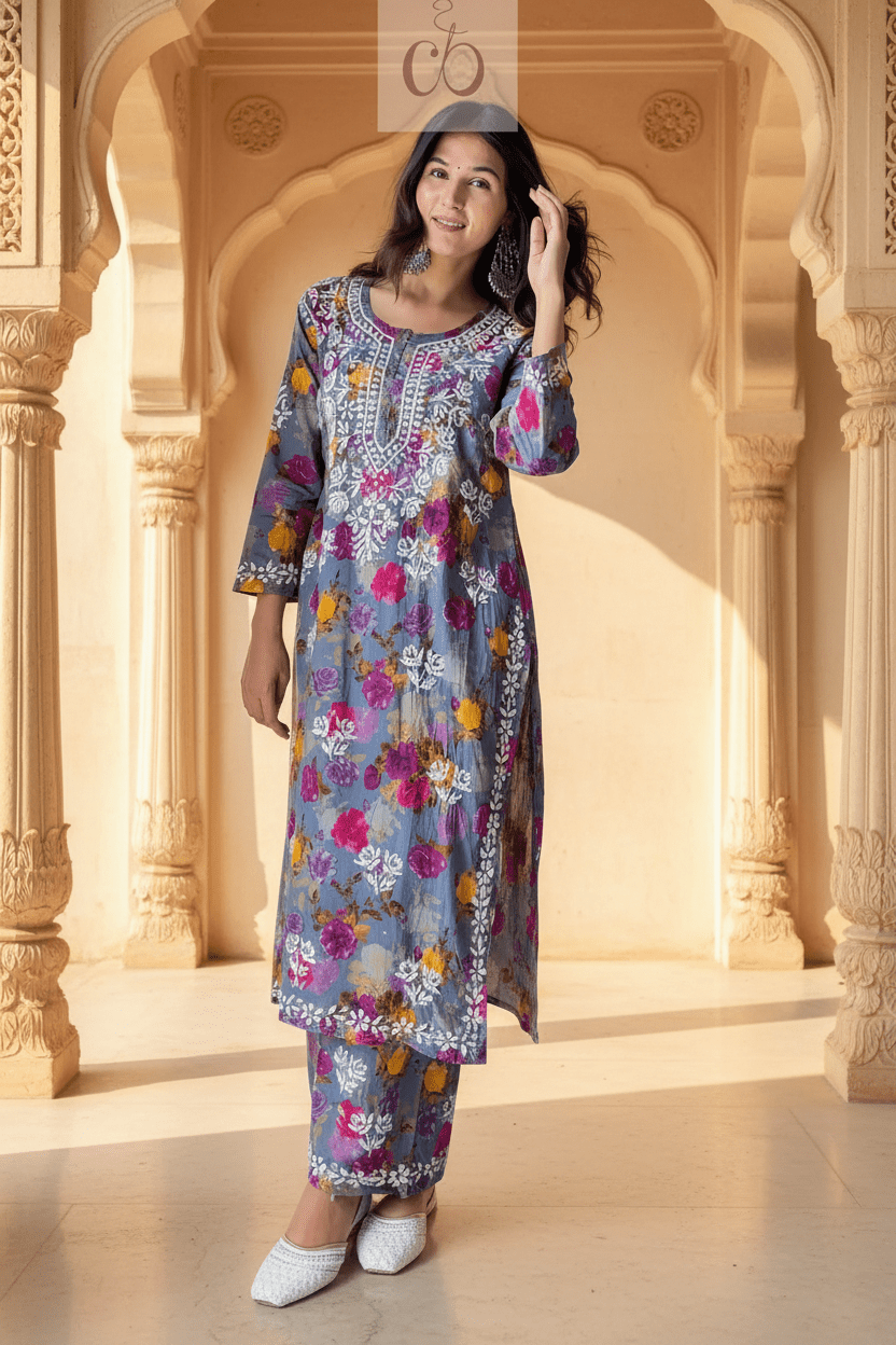 Swati Mul new Concept Kurti Plazzo Combo..