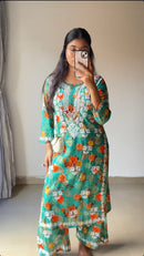 Swati Mul new Concept Kurti Plazzo Combo.. - Chikankari official