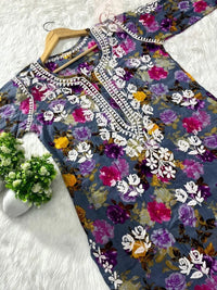 Swati Mul new Concept Kurti Plazzo Combo.. - Chikankari official