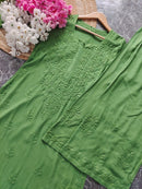 Tone to Tone Co ord Modal Cotton Santoshi Special - Chikankari official