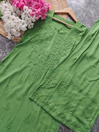 Tone to Tone Co ord Modal Cotton Santoshi Special - Chikankari official