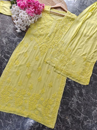 Tone to Tone Co ord Modal Cotton Santoshi Special - Chikankari official