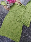 Tone to Tone Co ord Modal Cotton Santoshi Special - Chikankari official