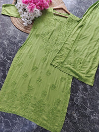 Tone to Tone Co ord Modal Cotton Santoshi Special - Chikankari official