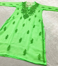 Tone to Tone Georgette Kurtis with inner - Chikankari official