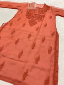 Tone to Tone Georgette Kurtis with inner - Chikankari official