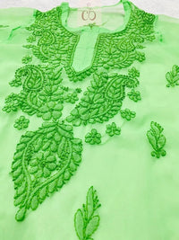 Tone to Tone Georgette Kurtis with inner - Chikankari official