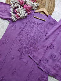 Tone to tone Rayon Comfy Anaya 2pc Set - Chikankari official