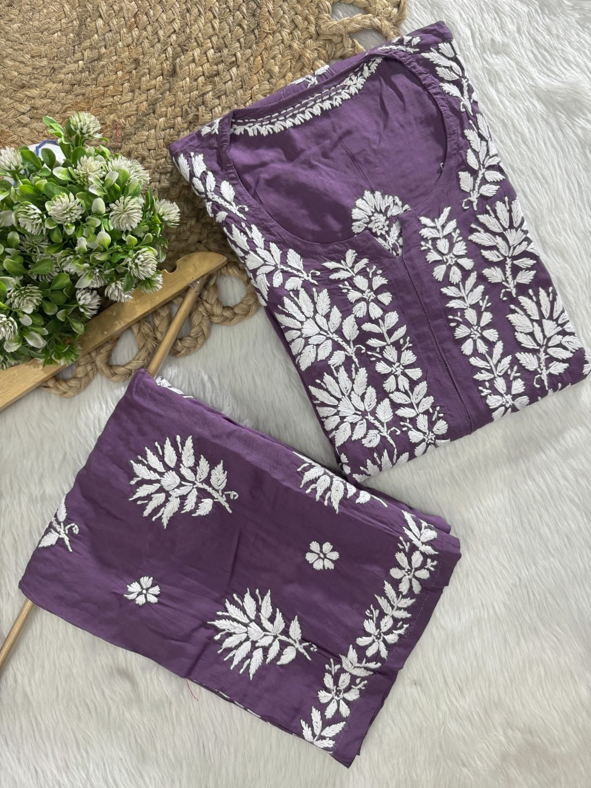 Trending ayaat Modal Plazzo combo - Chikankari official