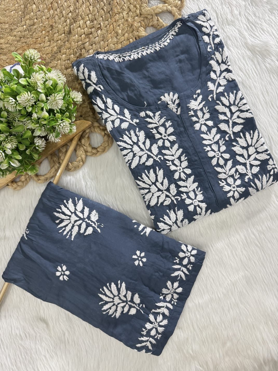 Trending ayaat Modal Plazzo combo - Chikankari official