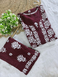 Trending ayaat Modal Plazzo combo - Chikankari official