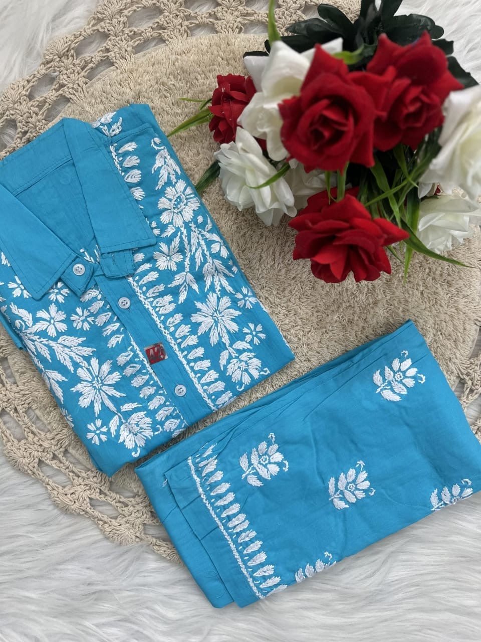 Trending Chikan pant Set - Chikankari official