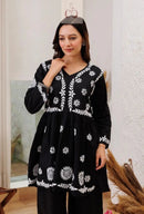 Trending chikankari Gown Plazzo combo - Chikankari official