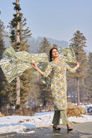 Trendy Heavy cotton printed kurti plazoo duppta set - Chikankari official