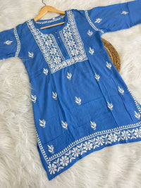 Trendy Soft And Comfortable Modal Short Top - Chikankari official