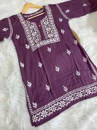 Trendy Soft And Comfortable Modal Short Top - Chikankari official