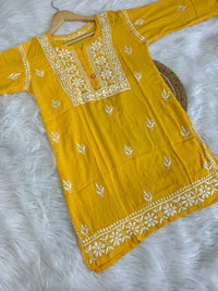 Trendy Soft And Comfortable Modal Short Top - Chikankari official