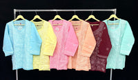 TriVoil College & Office Wear Short Top - Chikankari official