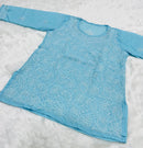 TriVoil College & Office Wear Short Top - Chikankari official