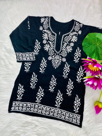 Ultra Soft fiber Rayon Short top - Chikankari official