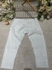 Upto 50 waist Hand embroidery Free Size Pant - Chikankari official