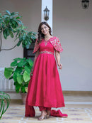 Vichitra Simar Anarkali Gown Set - Chikankari official
