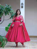 Vichitra Simar Anarkali Gown Set - Chikankari official