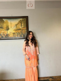 Viral ( Short Mirror Gharara 4pc Set ) Rishita Special - Chikankari official