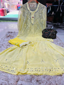 Viral ( Short Mirror Gharara 4pc Set ) Rishita Special - Chikankari official