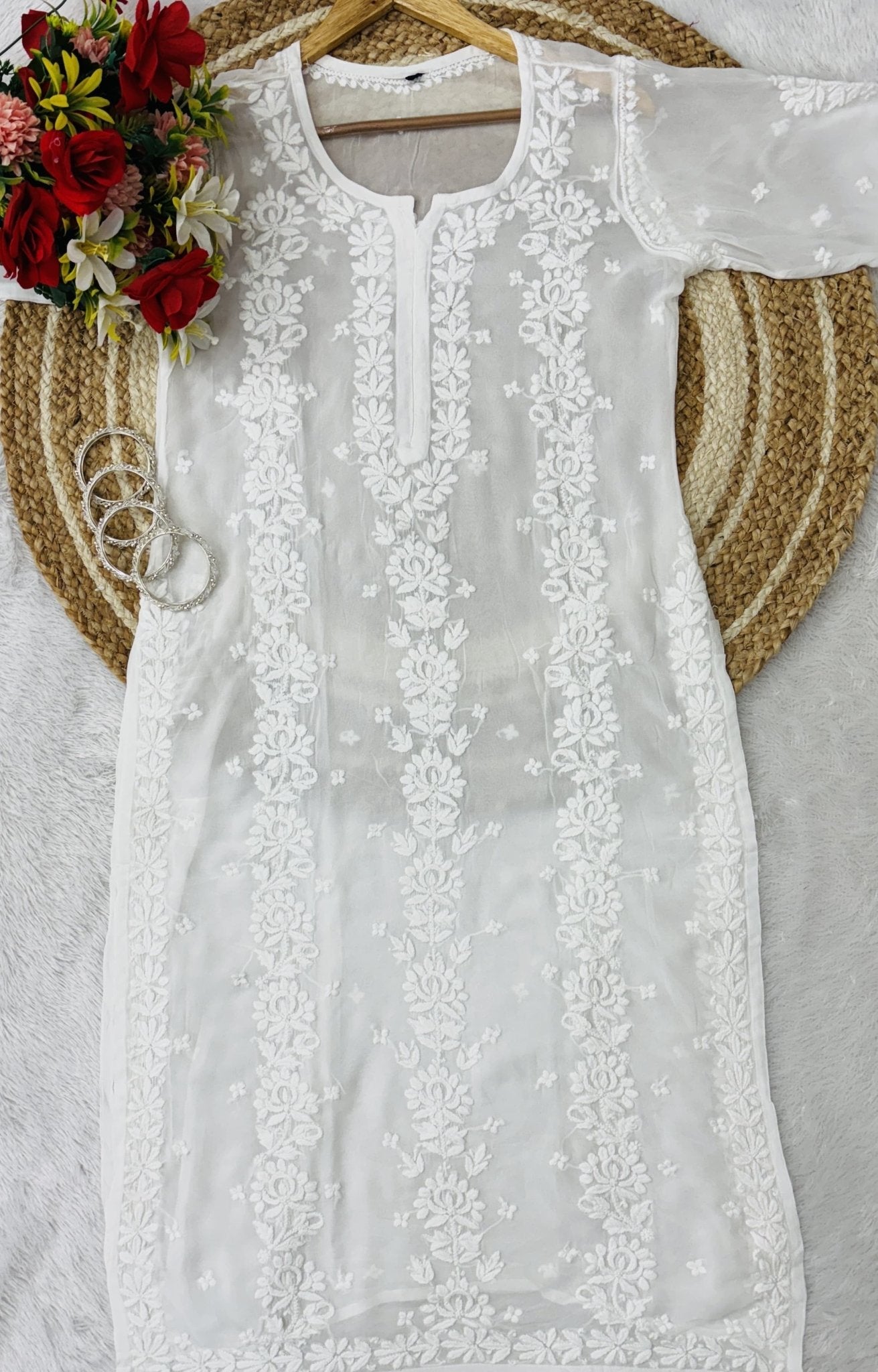 Viscose Chikan 70Gram Anchor Thread worked - Chikankari official