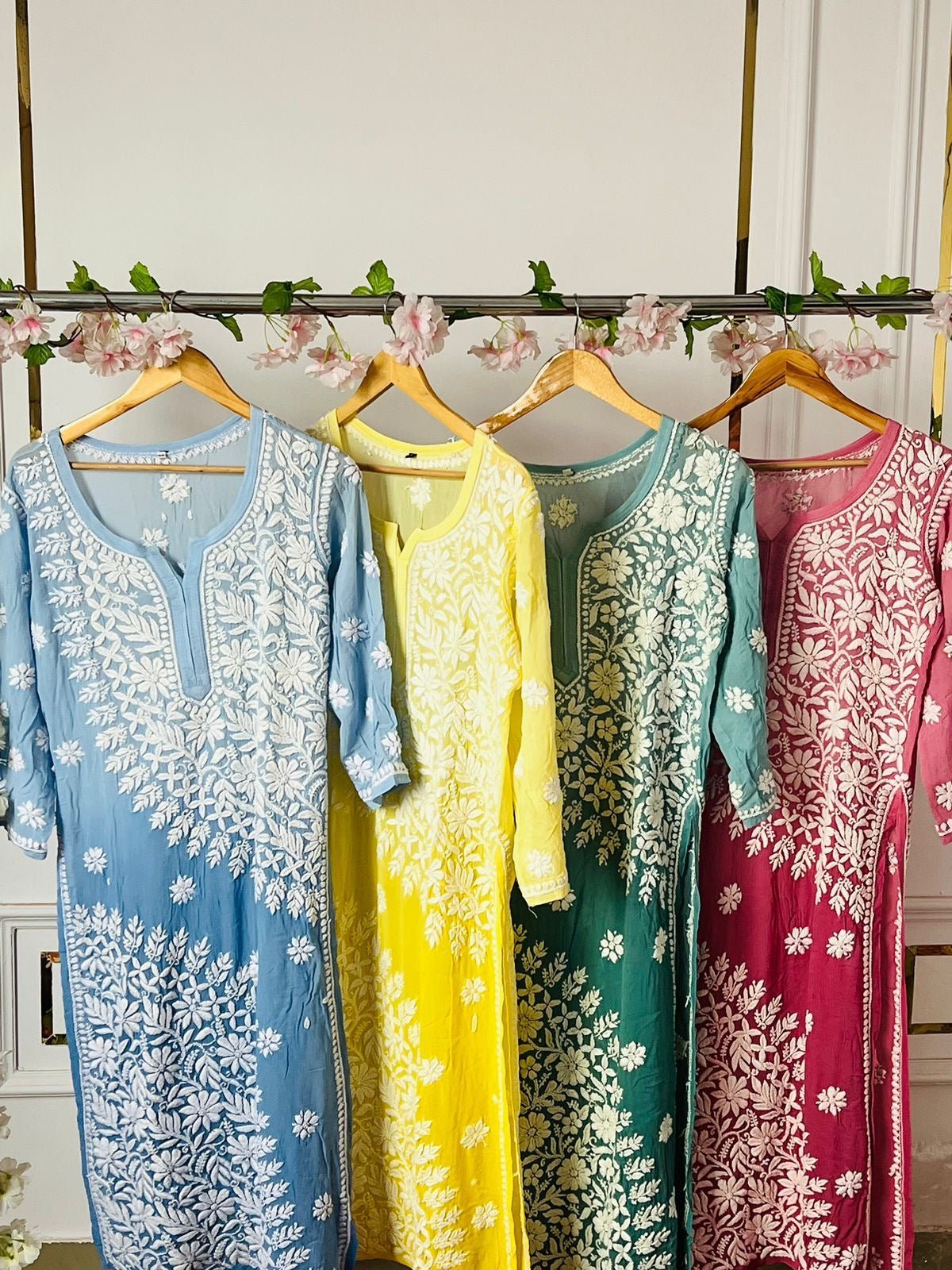 Viscose Circle daman luxe Kurta - Chikankari official