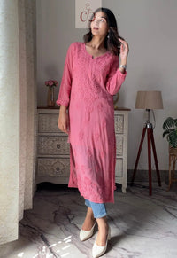 Viscose Finest Quality Worked kurtas.. - Chikankari official