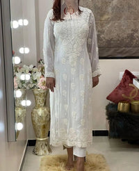 Viscose Finest Quality Worked kurtas.. - Chikankari official