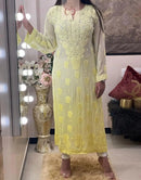 Viscose Finest Quality Worked kurtas.. - Chikankari official