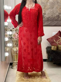 Viscose Finest Quality Worked kurtas.. - Chikankari official