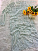 Viscose Grace With Dori 3d Work Kurta - Chikankari official