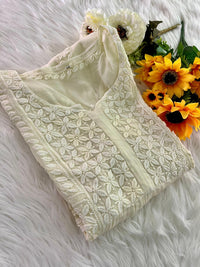 Viscose Grace With Dori 3d Work Kurta - Chikankari official