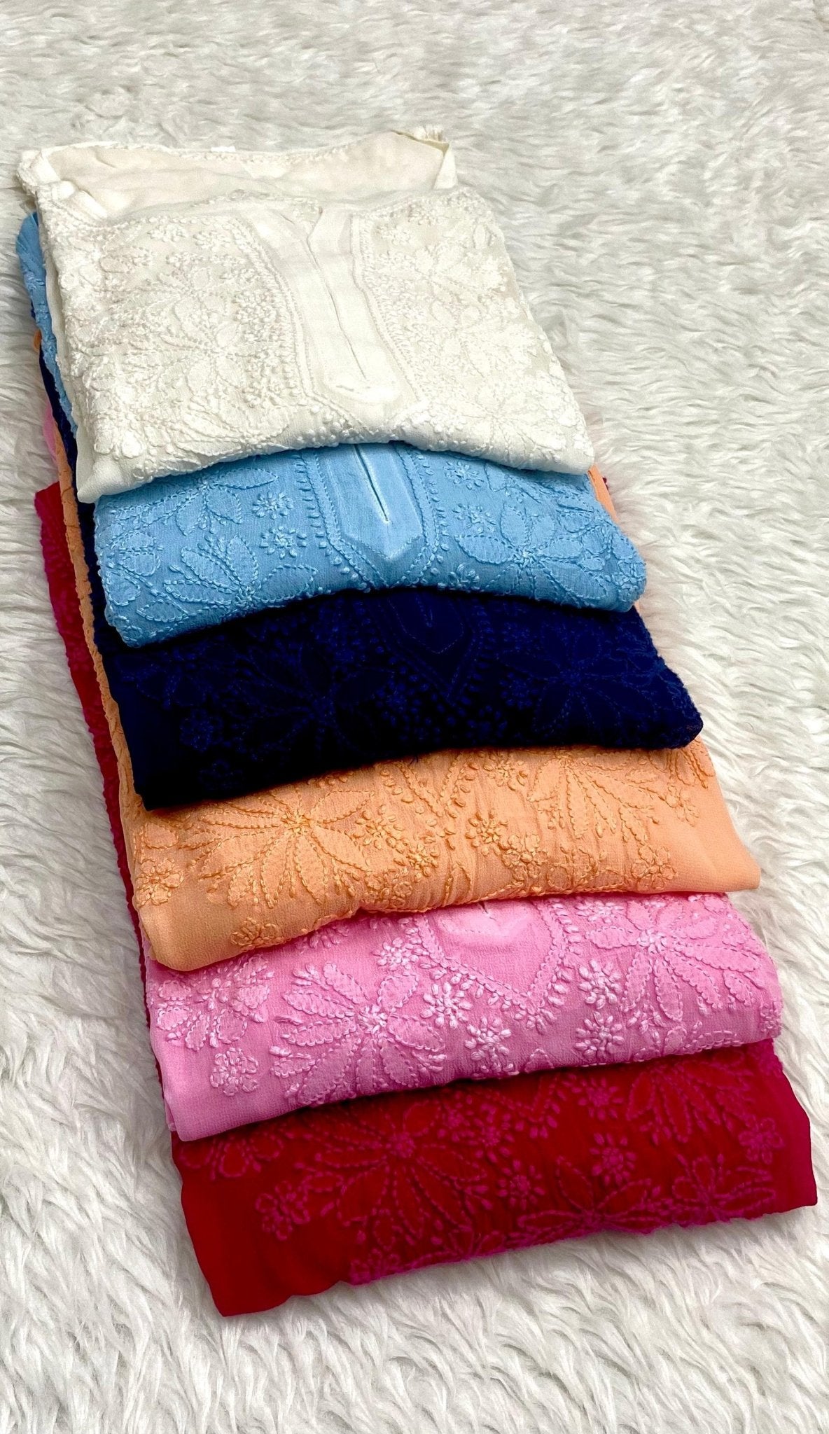 Viscose Handmade Embroidered chikankari - Chikankari official