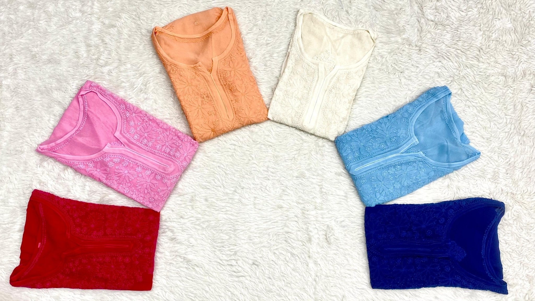 Viscose Handmade Embroidered chikankari - Chikankari official