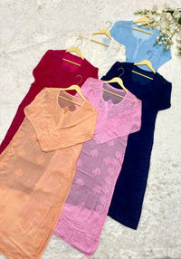 Viscose Handmade Embroidered chikankari - Chikankari official