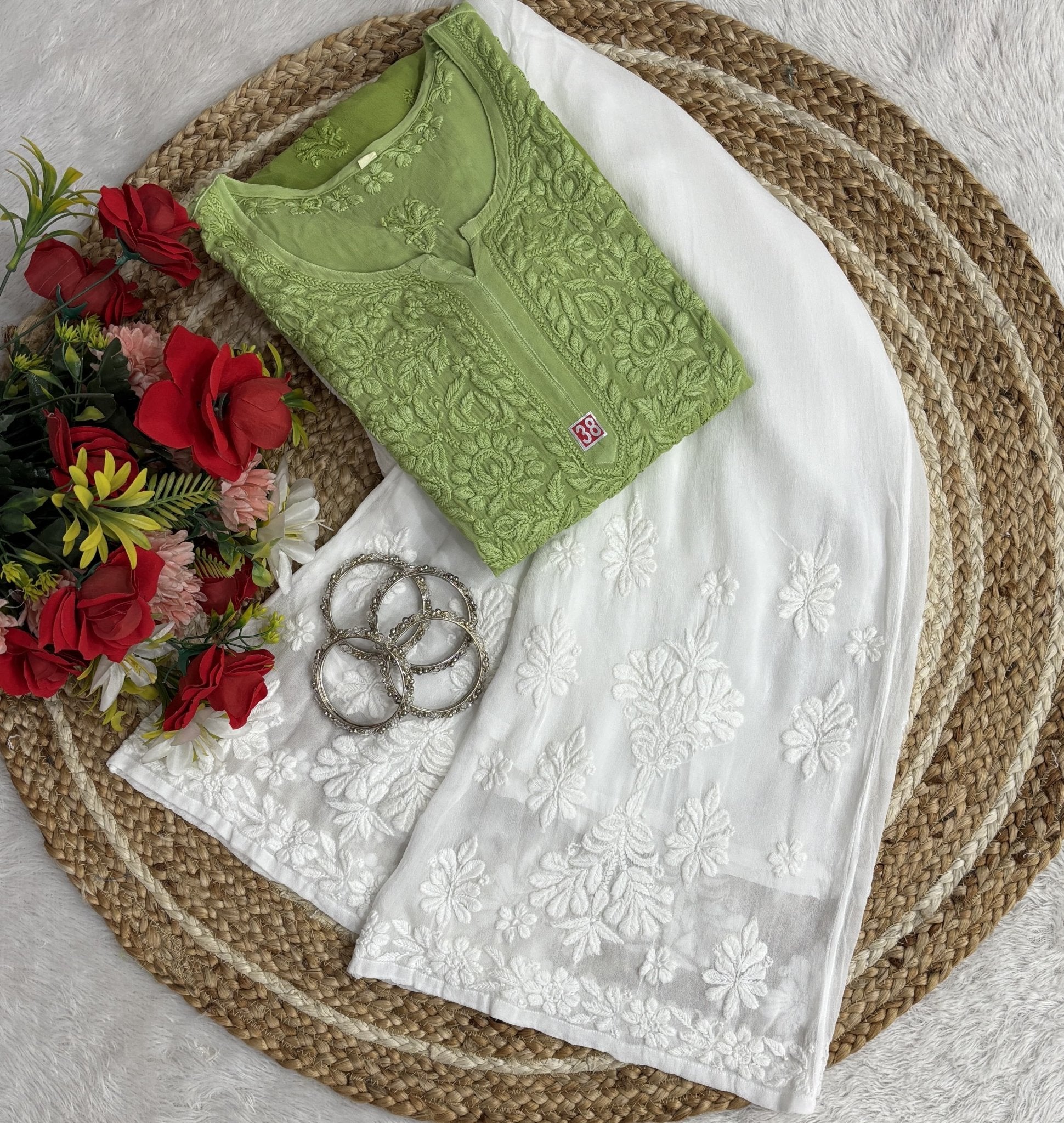 Viscose Kurti 70 Gram Anchor Thread 3D Work & Viscose Piazo Anchor Thread - Chikankari official