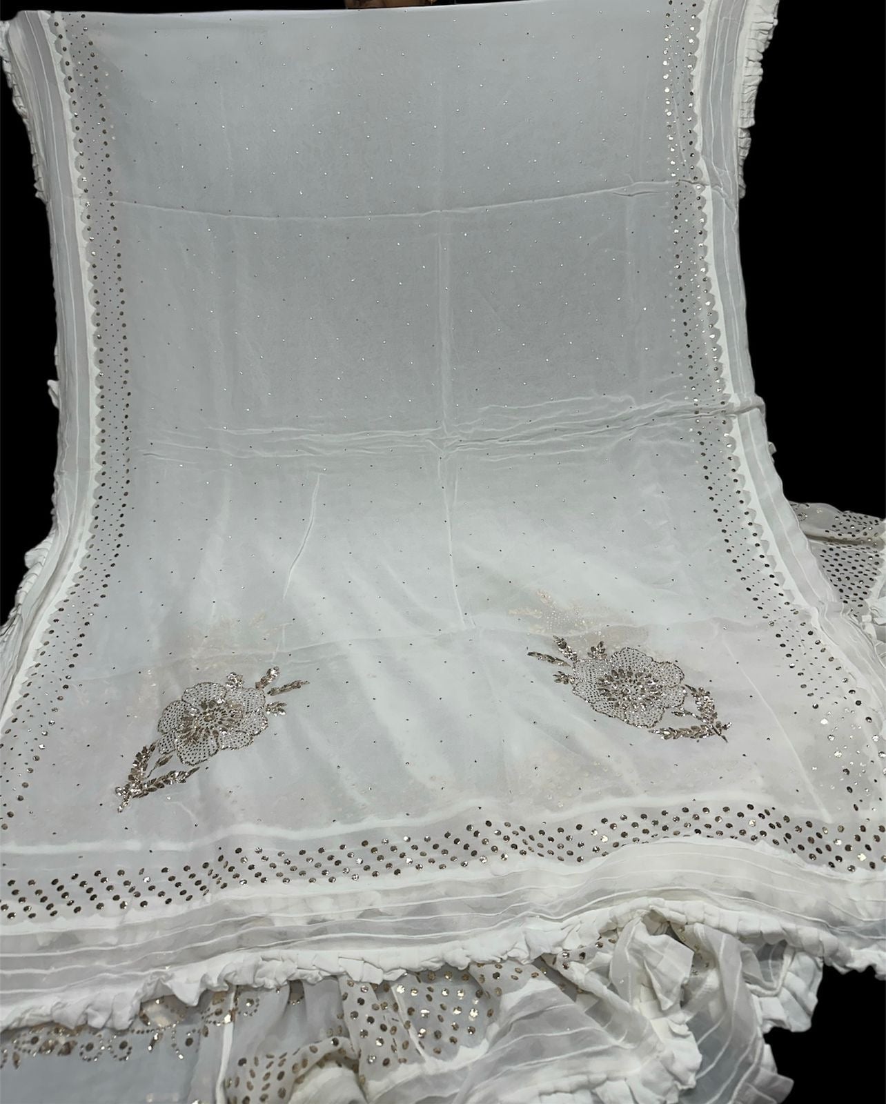 Viscose Muqaish Embroidered lehenga Set - Chikankari official