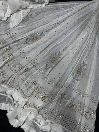 Viscose Muqaish Embroidered lehenga Set - Chikankari official