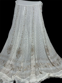 Viscose Muqaish Embroidered lehenga Set - Chikankari official