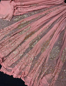 Viscose Muqaish Embroidered lehenga Set - Chikankari official